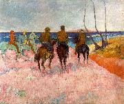 Paul Gauguin Riders on the Beach oil on canvas